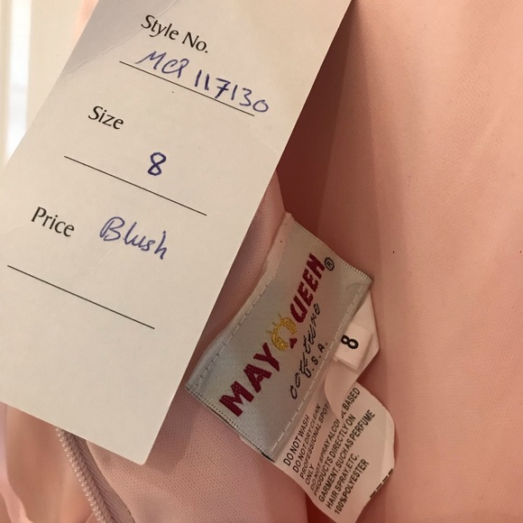 I have a beautiful size 8 brand new light pink satin prom dress. It is stunning! - Picture 8 of 8